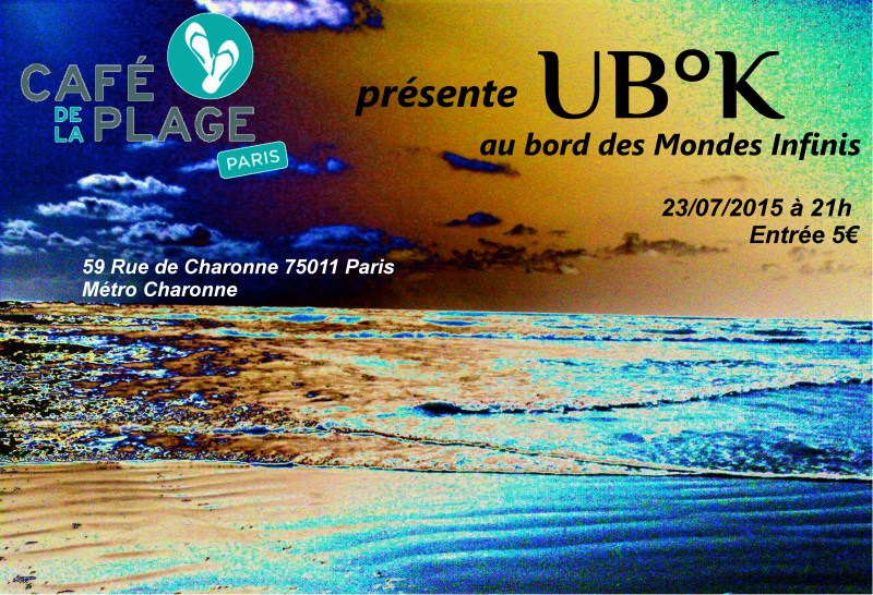 affiche Cafe de la plage Juillet